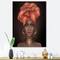 Designart - African American Woman with Turban V - Modern Canvas Wall Art Print
